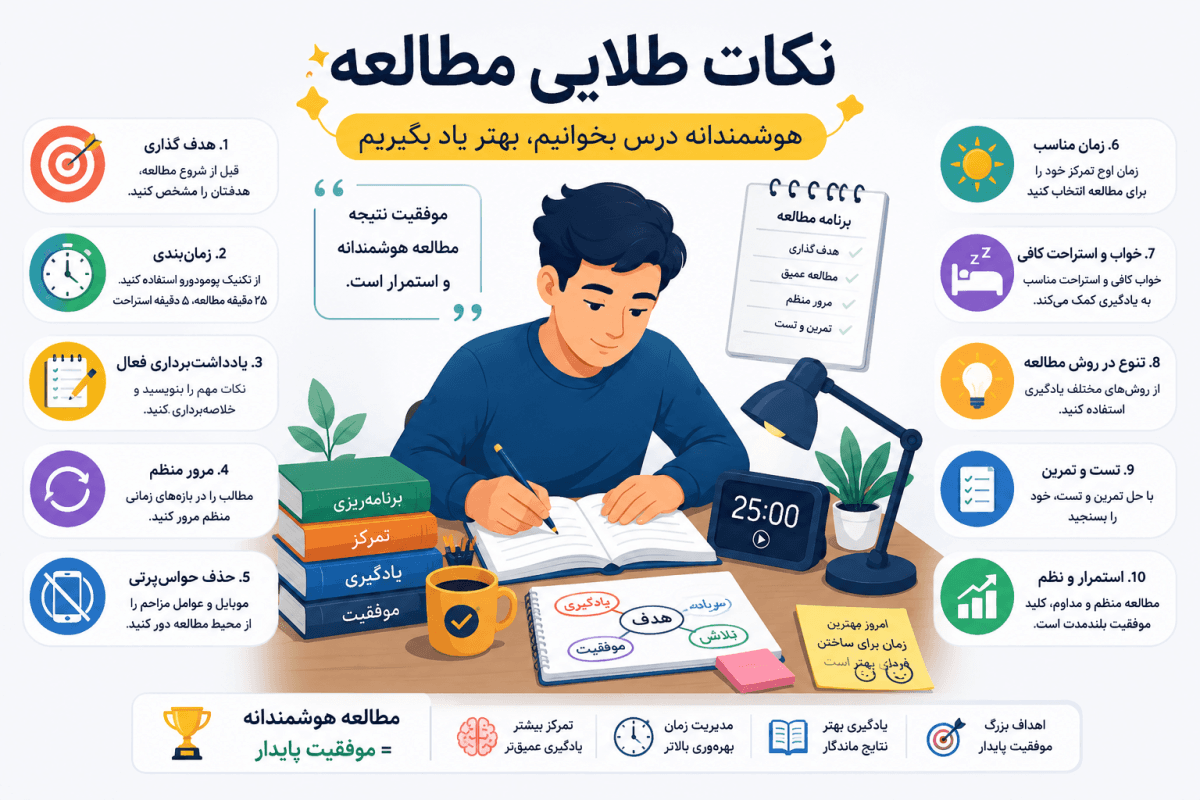 نکات طلایی مطالعه